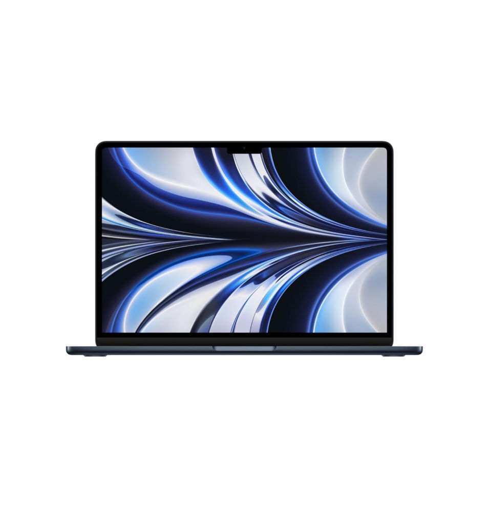 ماك بوك Air 13” (موديل 2022) – شريحة M2، رام 16GB، تخزين 256GB SSD – لون سماء الليل