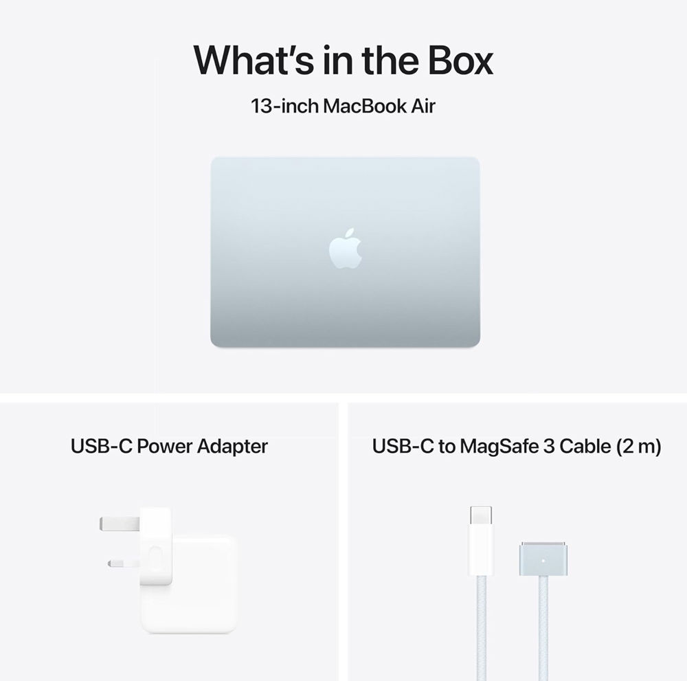 ماك بوك Air 13” (موديل 2025) – شريحة M4، معالج مركزي 10 أنوية، معالج رسومي 8 أنوية، ذاكرة 16GB، تخزين 256GB SSD – لون أزرق سماوي_thumbnail_5